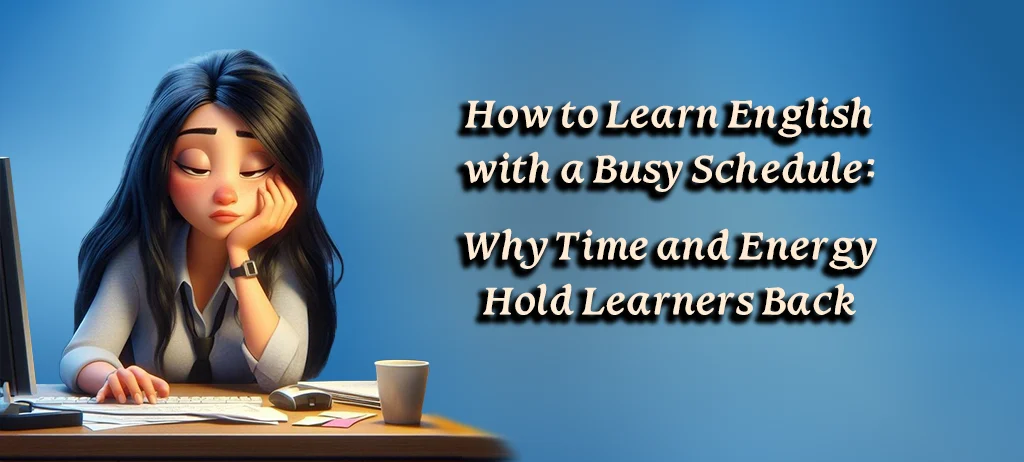How to Learn English with a Busy Schedule: Why Time and Energy Hold Learners Back 2 The banner of How to Learn English with a Busy Schedule: Why Time and Energy Hold Learners Back article - Danesh land